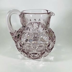 Antique Duncan and Miller Beveled Button Circa 1890  Water Pitcher